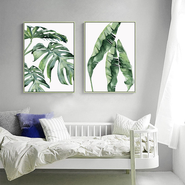 Watercolor Plant Green Leaves Canvas Painting Art Print Poster Picture Wall Modern Minimalist Bedroom Living Room Decoration Watercolor Plant Green Leaves Canvas Painting Art Print Poster Picture Wall Modern Minimalist Bedroom Living Room Decoration