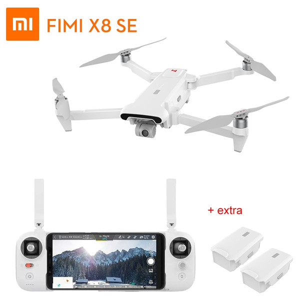 Xiao Mi FIMI X8 SE RC Drone with 4K HD Camera Extra Batteries 5KM FPV 3-axis Gimbal GPS Quadcopter 33mins Flight RTF