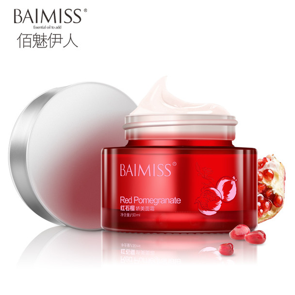 BAIMISS Red Pomegranate Face Cream Moisturizer Skin Care Refreshing Nourishing Anti Aging Wrinkle Facial Cream Acne Treatment