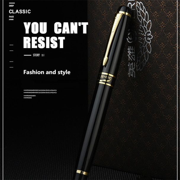 Hero 1501 Golden Eagle Fountain Pen Standard F nib Black bag packing high-grade gift pen