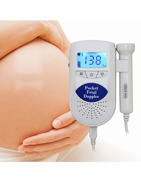  CE FDA Fetal Doppler for Baby Heart Rate Monitor LCD display S-B 2M Blood Flow Vascular Probe pregnant woman 