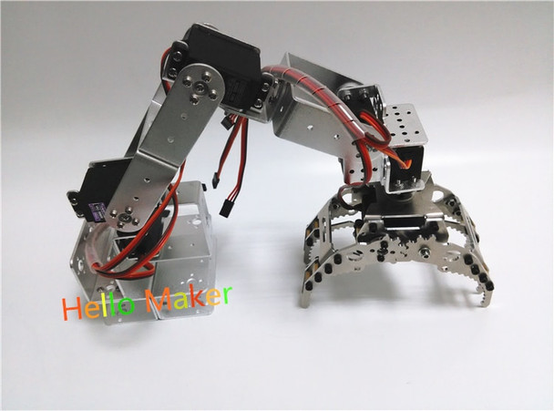 Hello Maker H415 Abb Industrial Robot Mechanical Arm 100% Alloy Six degrees of freedom Robot Arm Rack with 6 Servos