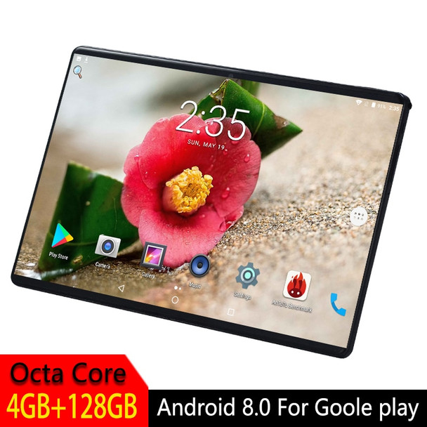  Tablets PC 10.1 inch Android 8.0 For Google Play Octa Core 4G 128GB GPS WIFI 3G SIM Card IPS 2.5D Tempered Glass Screen Tablet