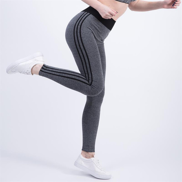 Vertical Stripes Side Leggings Women High Waist Drawstring Long Pants 2018 Spring Active Workout Leggings