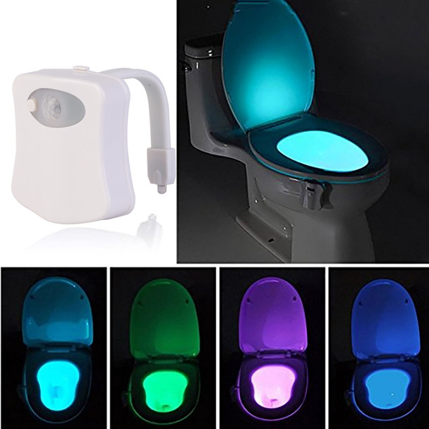 Motion Sensor Toilet Nightlight LED Body Motion Activated On/Off Seat Sensor Lamp 8 Color PIR Toilet Night Light lamp 