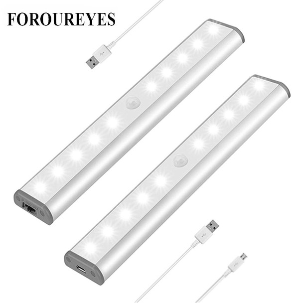 LED Under Cabinet Light PIR Motion Sensor Lamp 10 LEDs lighting for Wardrobe Cupboard Closet Kitchen night light