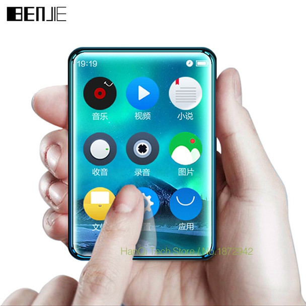 BENJIE X6 Full Touch Screen MP3 Player 4GB 8GB Music Player With FM Radio Video Player E-book Player MP3 With Built-in Speaker