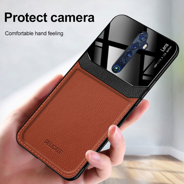 Phone Case for OPPO Reno 2 2z Case Luxury Business PC Grained Leather Shockproof Back Case for Reno 2 Reno 2z Case Accessories