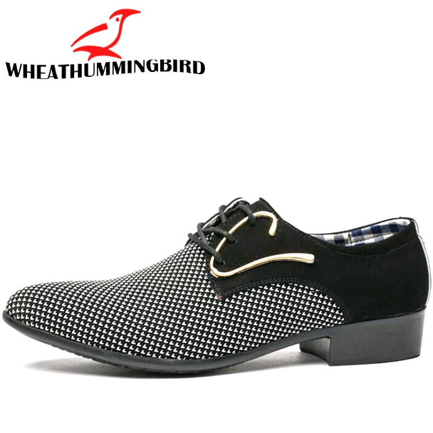 Big size fashion Mens brogue shoes wedding Business dress Nightclubs oxfords Breathable Working lace up shoes RA-10 
