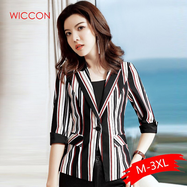 2020 Women Suits Jacket Elegant Ladies Autumn Spring New Long Sleeve Single Button Work Blazer Suits Coat Plus Size