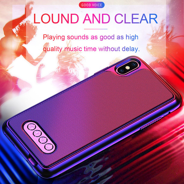 3 in 1 Bluetooth Speaker Phone Case V4.2 Power Bank Phone Case TPU Hard Shell Cover For iPhone 6/6S 7 8 Plus X/XS Max XR