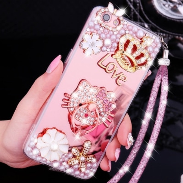 For iPhone XS Max Luxury Mirror Soft Diamond Cover For iPhone XR X 7 8 Plus Galaxy Note 9 A7 S9 S10 Plus J4 J6 Hello Kitty Case 1