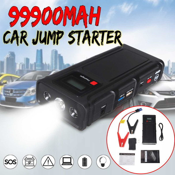 99900mAh Car Jump Starter Power Bank Portable Car Battery Booster Charger 12V Starting Device Petrol Diesel Car Starter Buster