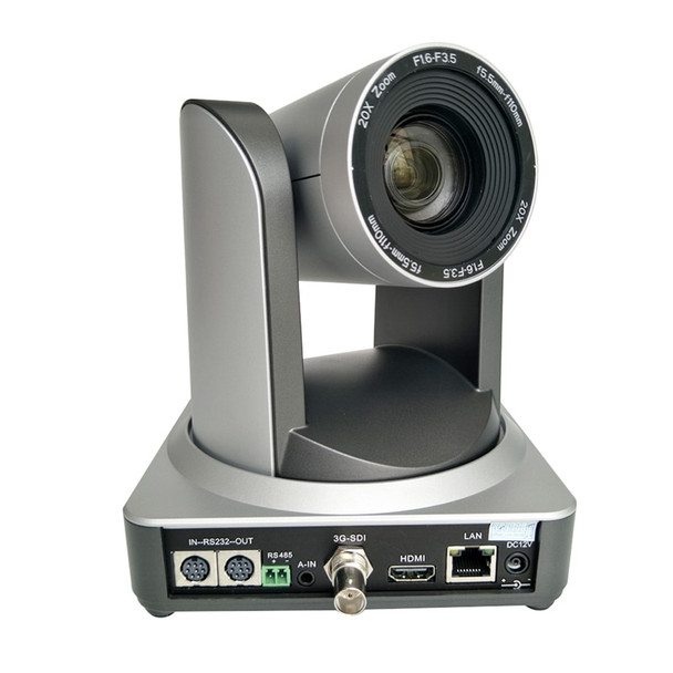 1080p 60fps 20x optical zoom motorized head video ptz broadcast cam ip 3g-sdi HDMI output silver color