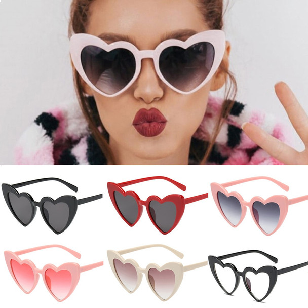 NEW Women Driver goggles Retro Fashion Heart-shaped Shades Sunglasses Integrated UV Glasses Anti-UV Glasses