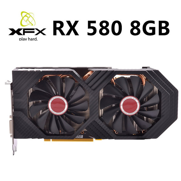 Used XFX RX 580 8GB 256bit GDDR5 desktop pc gaming graphics cards video card not mining