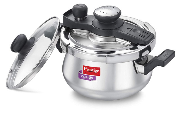  Prestige Svachh Clip-on Mini Stainless Steel 3 Litre Pressure Handi 