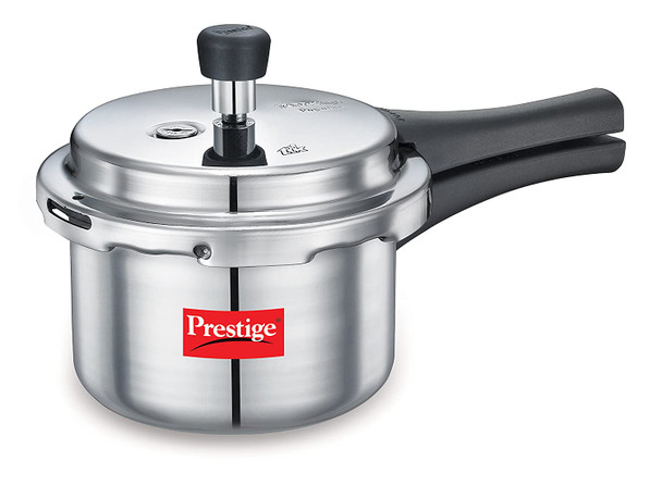 Prestige Popular Aluminium Pressure Cooker, 1.5 Litters - Non Induction Base