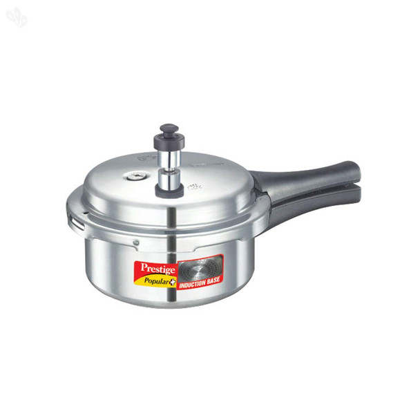 Prestige Popular Plus Induction Base Pressure Cooker, 2 Litres, Silver