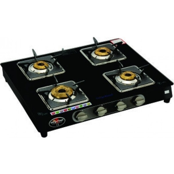 SURYA FLAME 4B BELLO BLK MS AUTO GAS STOVE 