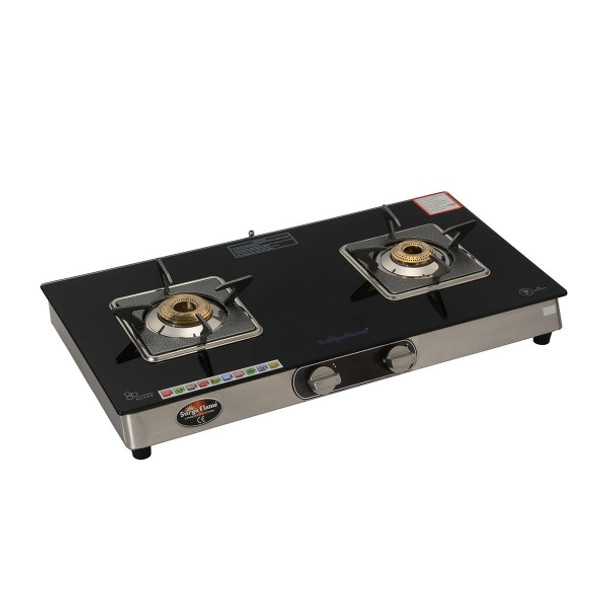 SURYA FLAME 2B BELLO BLK SS AUTO GAS STOVE