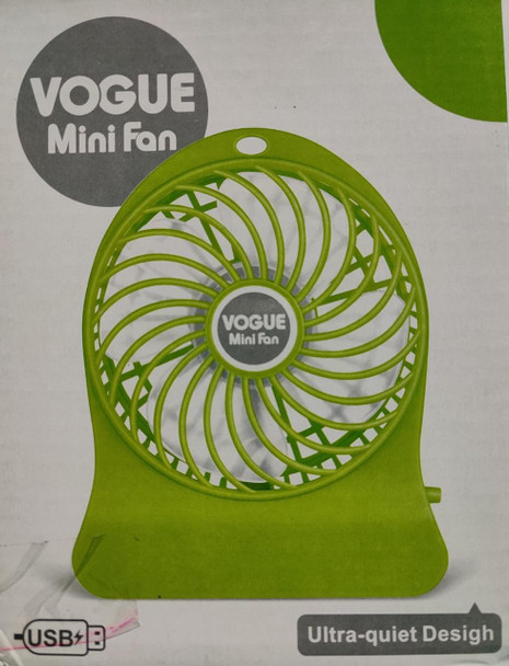 Vogue Mini Desktop Fan Portable Mini USB Rechargeable Cooling Fan