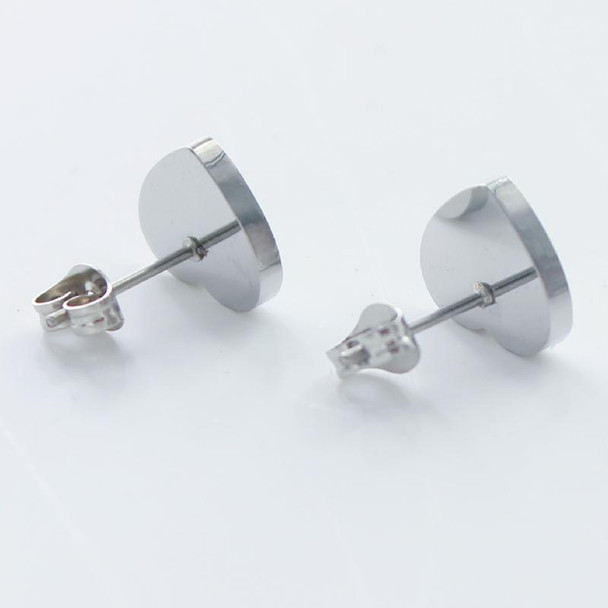  New Style Stainless Steel Fashion T Ear Stud Jewelry Heart-Shaped Pendant Earrings Love Earrings For Women's Party Wedding Gifts Wholesale 