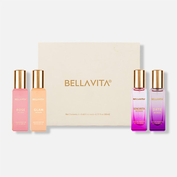  BELLA VITA Luxury Perfume Set For Women - 4 x 20ml