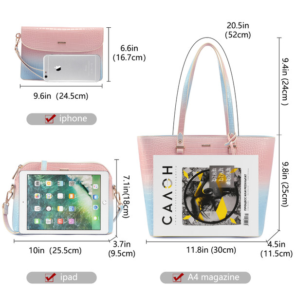 LOVEVOOK Ladies PU Leather 3 in 1 Handbags Set Women Hand Bag Sets 3 Pieces set
