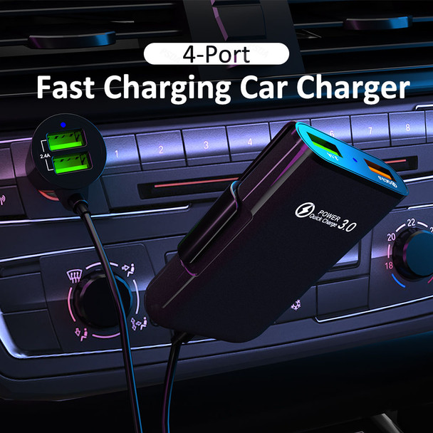 13.1A Fast Charging 4 Ports Quick Charge Mini Cigarette USB Lighter Charger