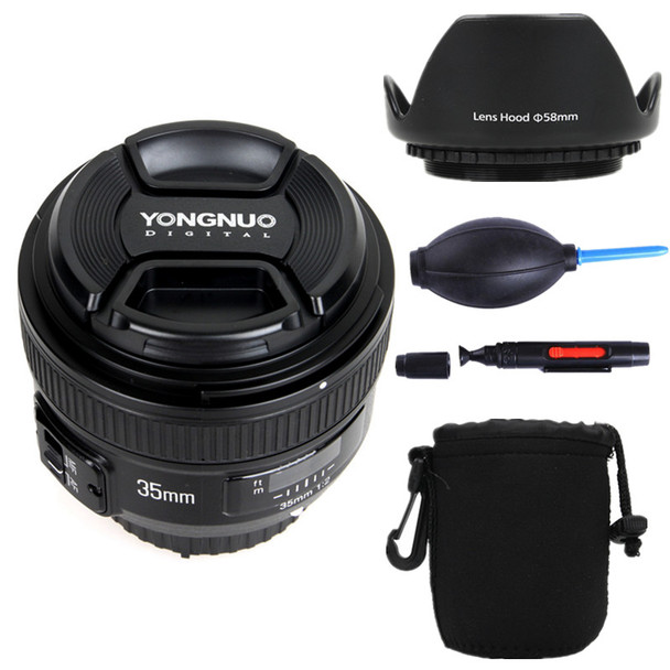 YONGNUO YN35mm F2.0 Wide-angle AF/MF Fixed Focus Lens for Nikon F Mount D7100 D3200 D3300 D3100 D5100 D90 DSLR Cameras 35mm F2N