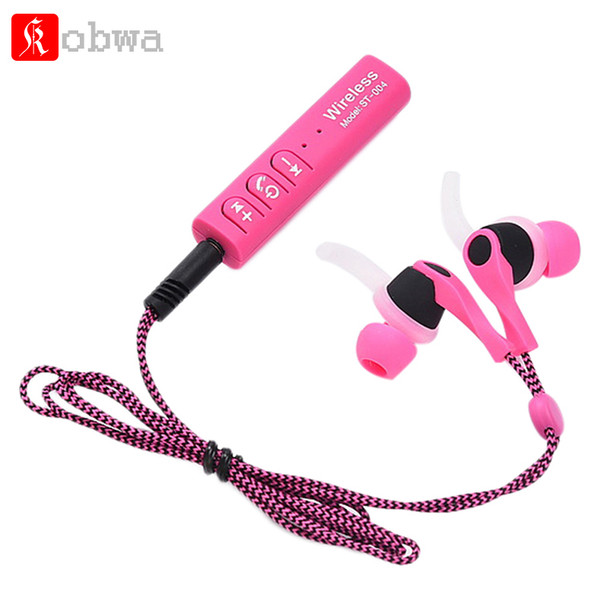  ST-004 Sport Stereo Wireless Bluetooth Headset Metal Shoelace Earphone Handsfree Microphone Earbuds For xaomi Phone MP3 Player