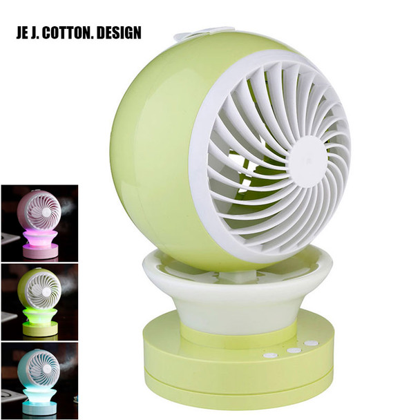 Portable Outdoor Mini Fans with LED Lamp Light Table USB Fan Spray Water Humidifier Personal Air Cooler Conditioner for Home