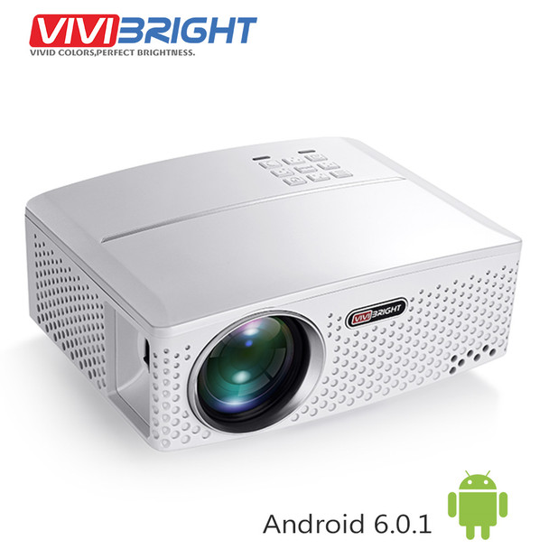 VIVIBRIGHT 1800 Lumens LED Projector GP80 / UP. (Optional Android 6.0.1, WIFI, Bluetooth Simple Beamer) for TV LED Home Theater