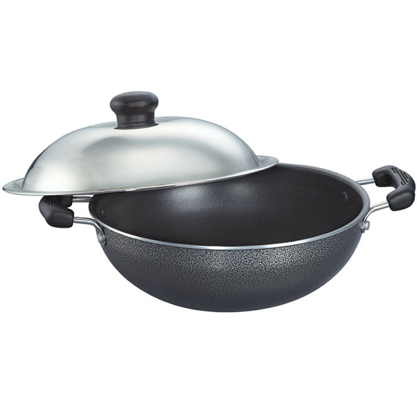 Prestige Omega Select Plus Round Base Kadai With SS Lid (200mm)