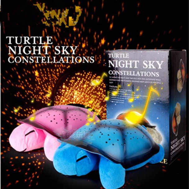 Children Toys Turtle LED Night Light USB Cable Music Mini Projector lamp 4 Colors Stars Projector USB Operated Song Musical