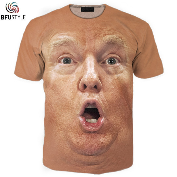 Shocked Face Trump 3D T-Shirt Men Women 2018 New Fashion Short Sleeve O Neck Funny T Shirt Camiseta Casual Brand Tops Tees 3XL