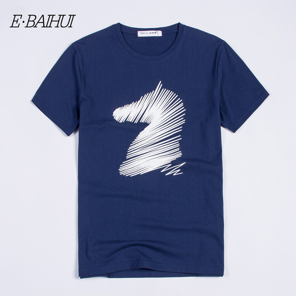 E-BAIHUI 2022 new fashion Cotton men 100% Clothing short man t shirt Male T-shirts Casual T-Shirts Swag tops tees T039