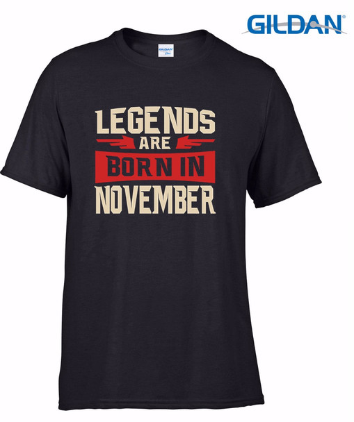 Men T-Shirts Fashion 2022 New Summer  T Shirts Legends Are Born In November T-Shirt - Birthday Tee shirt