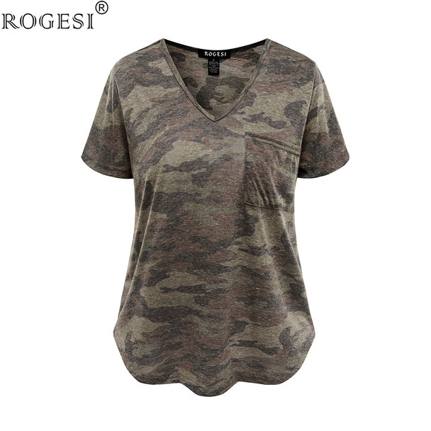 Rogesi 2018 Fashion T-shirts Women Tops T Shirt Women Top Tees Tumblr Blusa Clothes V-Neck Quality AAAAA Cotton