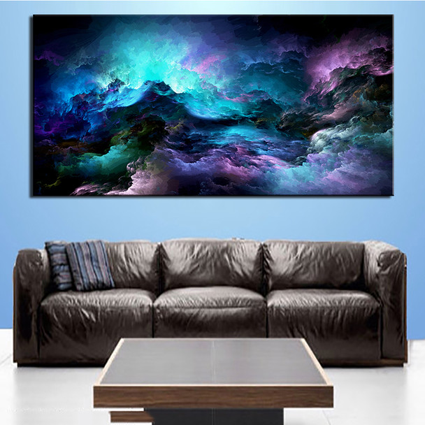 Large sizes Wall Art Prints Fine Art Prints Abstract oil Painting Wall Decor Blue Painting for Print Wall picture no frame