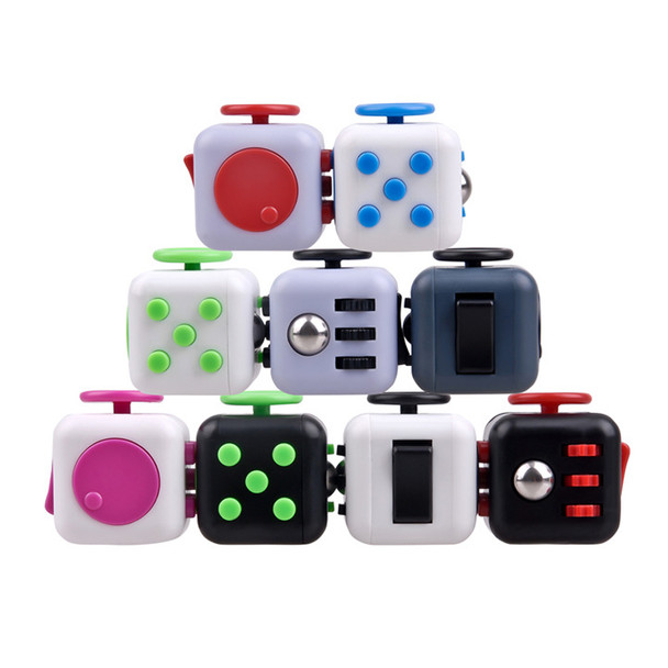 Mini Fidget Cube Toy Vinyl Desk Finger Toys Squeeze Fun Stress Reliever High Quality Antistress Stress Cube Toys #E