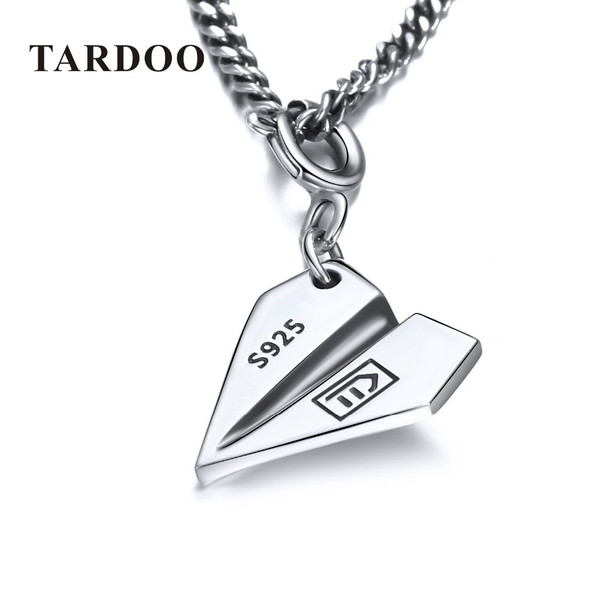 Tardoo Really Sterling Silver 925 jewelry Necklaces for Women Aircraft Pendants Trendy Simple Necklaces Fine Jewelry