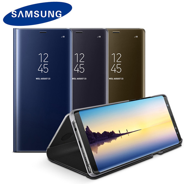 Samsung Original S8 S8 Plus Clear View Standing Cover Smart  Screen Protect Flip Case G950 G955 Shell Shockproof