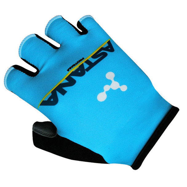 NEW 2018 Team ASTANA Cycling Gloves Ropa Ciclismo Breathable Gel pad palm half finger bike gloves