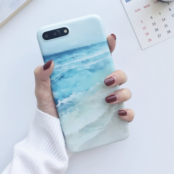 Blue Sea Waves beach painted TPU case for iphone 7 7Plus IMD Ocean TPU Case For iphone X 6 6s 6plus 6splus 8 8plus back cover