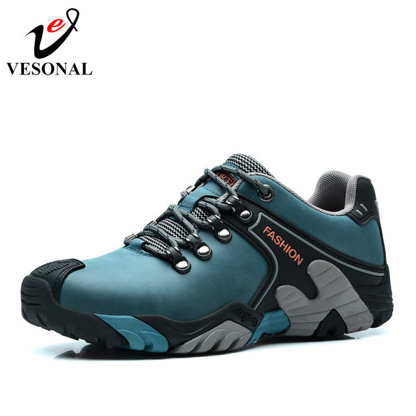 VESONAL Genuine Leather Winter Warm Fur Male Shoes For Men Fahion Casual Lovers Sneakers Wear Resisting Walking Couples Footwear