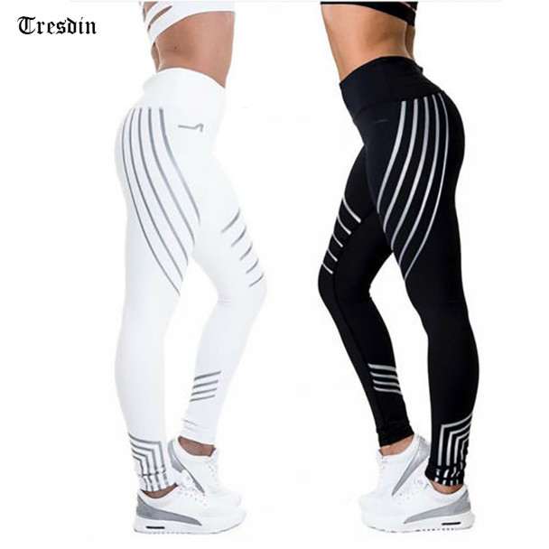 New Woman Fitness Leggings Light High Elastic Shine Leggins Workout Slim Fit Women Pants Black Trousers Leggings