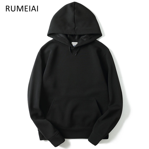 RUMEIAI 2017 New brand Hoodie Streetwear Hip Hop red Black gray pink Hooded Hoody Mens Hoodies and Sweatshirts Size M-XXL