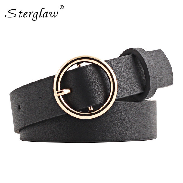 New Women's Ring leather belt woman Round buckle Wide belts for women Top quality strap for woman jeans belt Feminine N213